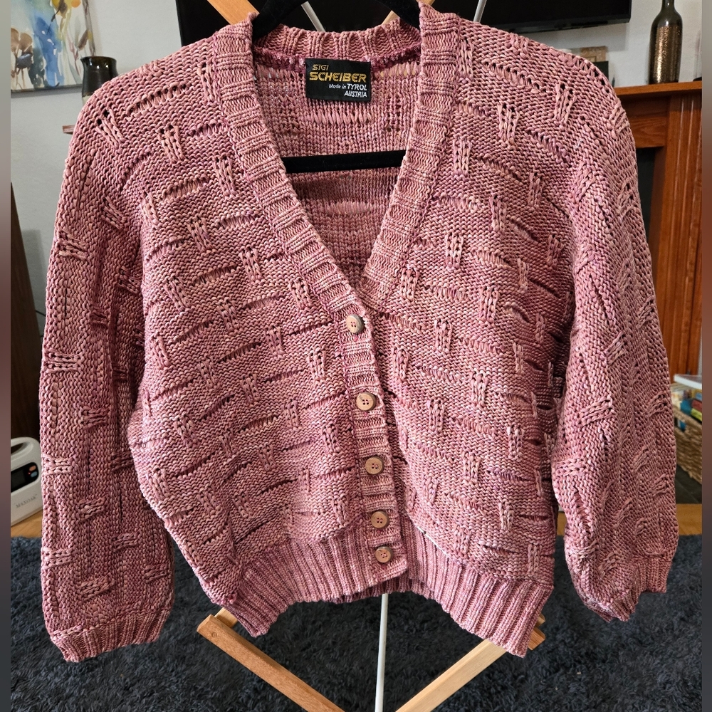Sigi Scheiber Short Cropped Length Cotton Cardigan - Picture 3 of 11